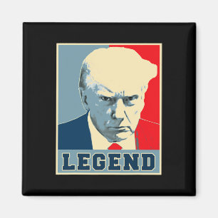 Íman Trump Mug Shot 2024 Legenda Presidente Nunca Sobre