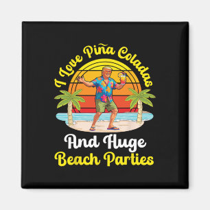 Íman Trump na Praia Eu Amo Pina Coladas E Enorme Praia