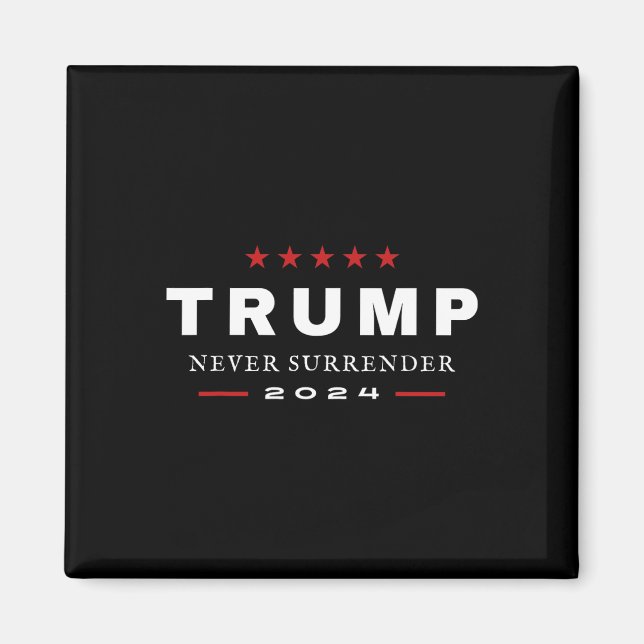 Íman Trump Nunca Rende Tee Patriótico Maga 2024 (Frente)