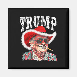 Íman Trump Papais noeis Cowboy Hat Christmas Texas West