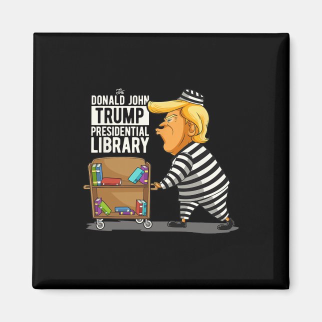 Íman Trump Presidencial Biblioteca Funny Anti Trump (Frente)