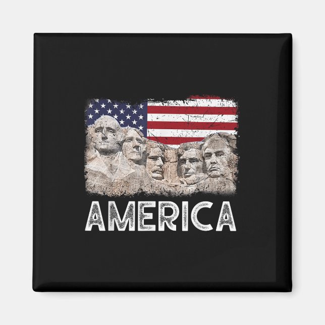 Íman Trump Presidente 45º Rushmore Monte Bandeira Ameri (Frente)