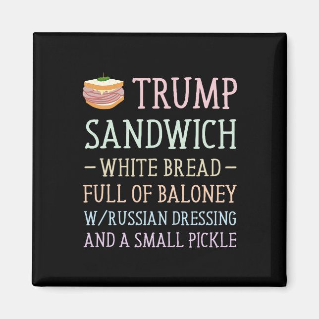 Íman Trump Sandwich Sinal Engraçado (Frente)
