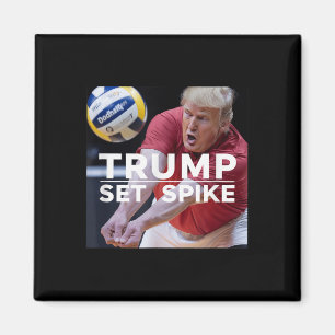 Íman Trump Set Spike Engraçado Jogador Político De Vole
