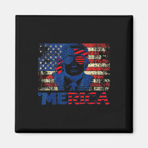 Íman Trump Shirts Quarto 4 De Julho Trump American Fla