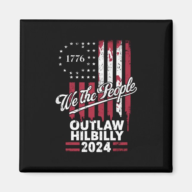 Íman Trump Vance 2024 Donald Trump Outlaw Hillbilly (Frente)