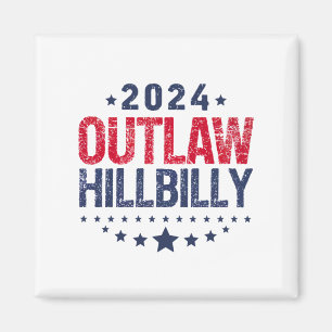 Íman Trump Vance 2024 Fora da Lei Hillbilly Bandeira do