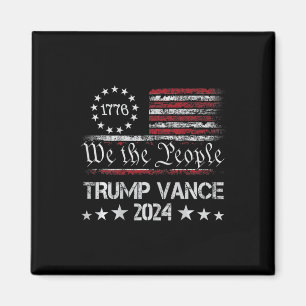 Íman Trump Vance 2024 Retro Stripe Jd Vance (em B)
