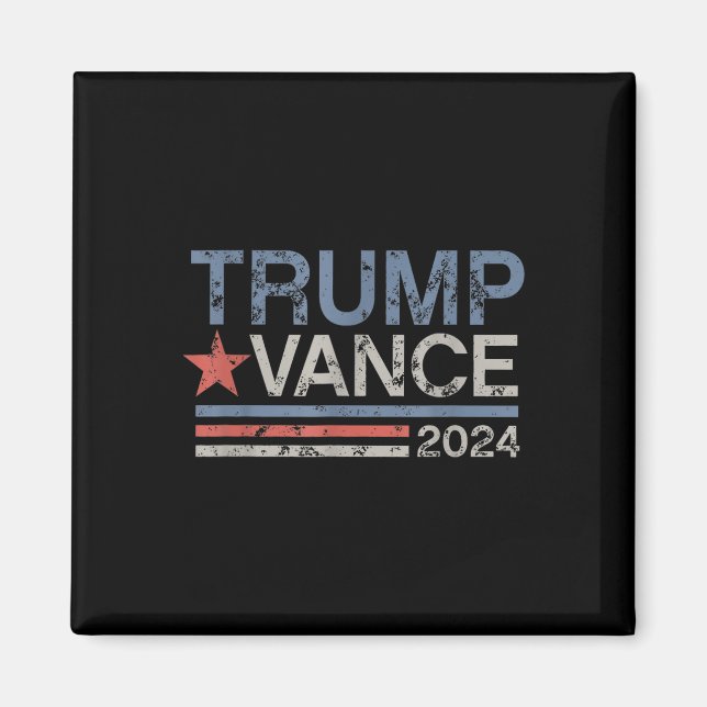 Íman Trump Vance 2024 Retro Stripe Trump Jd Vance (Frente)