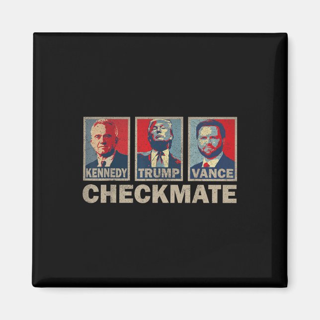 Íman Trump Vance Kennedy Checkmate 2024 República Eleit (Frente)
