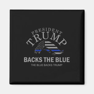 Íman Trump Verifica a Bandeira Thin Blue Line Azul Supo