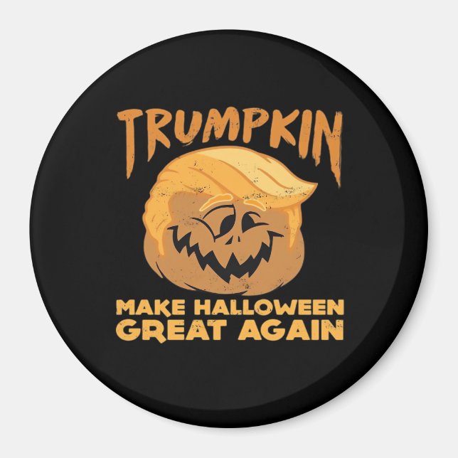 Íman Trumpkin Faz Excelente De Halloween De Novo (Frente)
