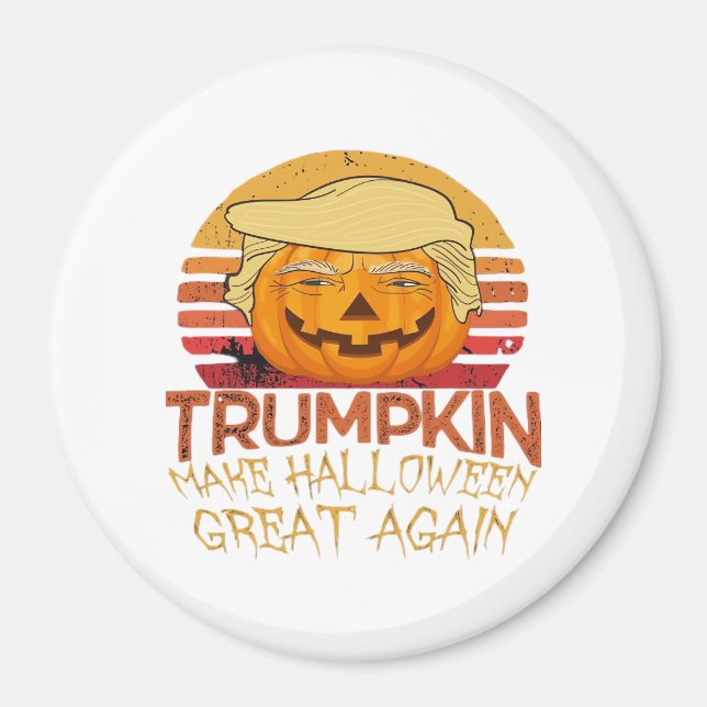 Íman Trumpkin Halloween Engraçado Clássico (Frente)