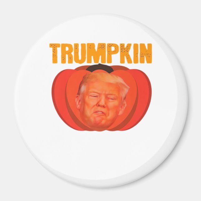 Íman Trumpkin Halloween Jack O Lanterna Gráfico Engraça (Frente)