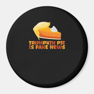 Íman Trumpkin Pumpkin Pie Engraçado Ação de Graças Feit