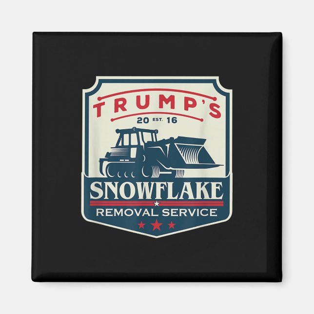 Íman Trumps Snowflake Rmoval Service Funny Donald Trump (Frente)