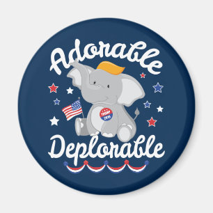 Íman Trunfo deplorável adorável 2016 do elefante