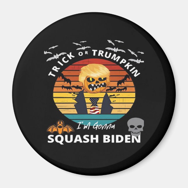 Íman Truque De Halloween Ou Trumpkin Horror Figurino Cl (Frente)