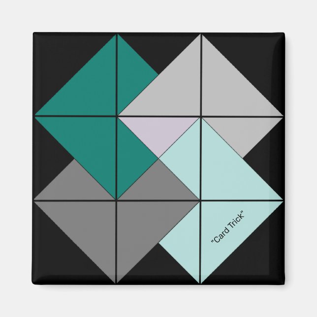 Íman Truque de Mini Barn Quilt Card (Frente)