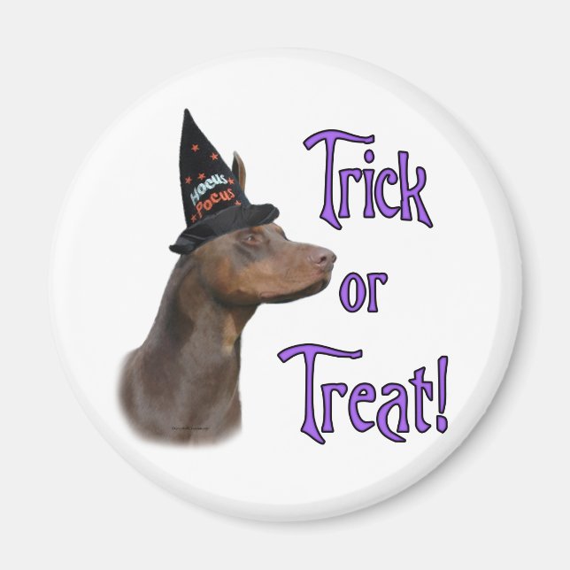 Íman Truque Doberman Pinscher (vermelho) (Frente)