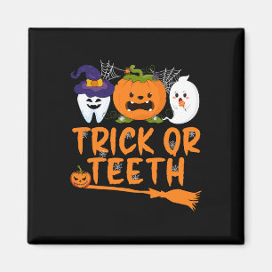 Íman Truque Ou Dente Engraçado Dentista Halloween Denta