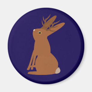 Íman Truque ou tratamento de Jackalope do Halloween