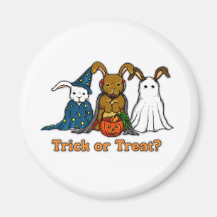 Íman Truque ou tratamento dos coelhos do Dia das Bruxas