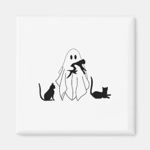 Íman Truque Ou Tratar Bolso De Gato Preto, Espessa Engr