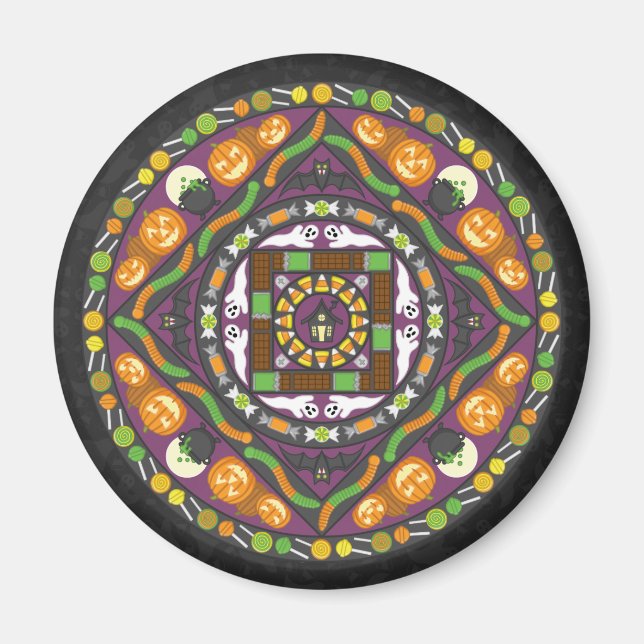 Íman Truques e ameaças Mandala Magnet (Frente)