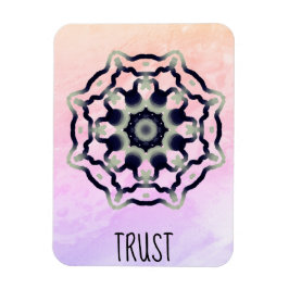 Íman *~* "TRUST" Cinza Negra Rosa Mandala Heart Chakra