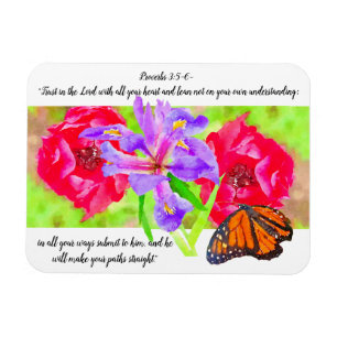 Íman Trust In The Lord Monarch Butterfly in Garden