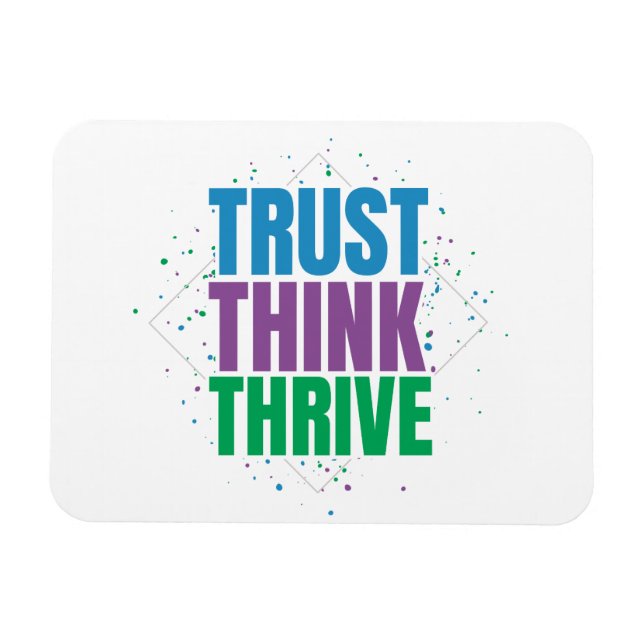 Íman Trust Think Thrive – Motivational Quote Design (Horizontal)