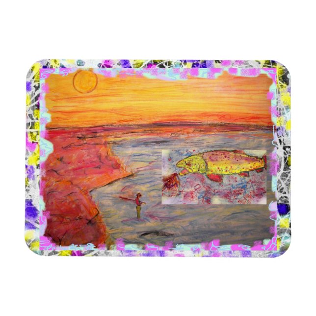 Íman truta arco-íris (Horizontal)