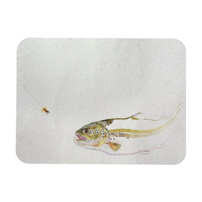 Íman Truta perseguindo mosca de pescador (Horizontal)