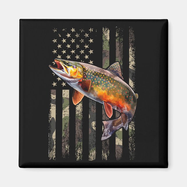 Íman Truta Salpicada da Corrente Bandeira Americana de  (Frente)
