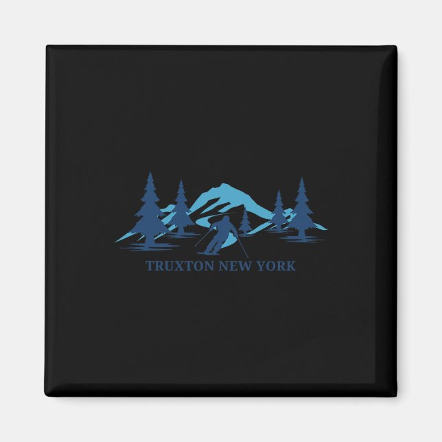 Íman Truxton New York Ski Resort Skiing Skiier (Frente)