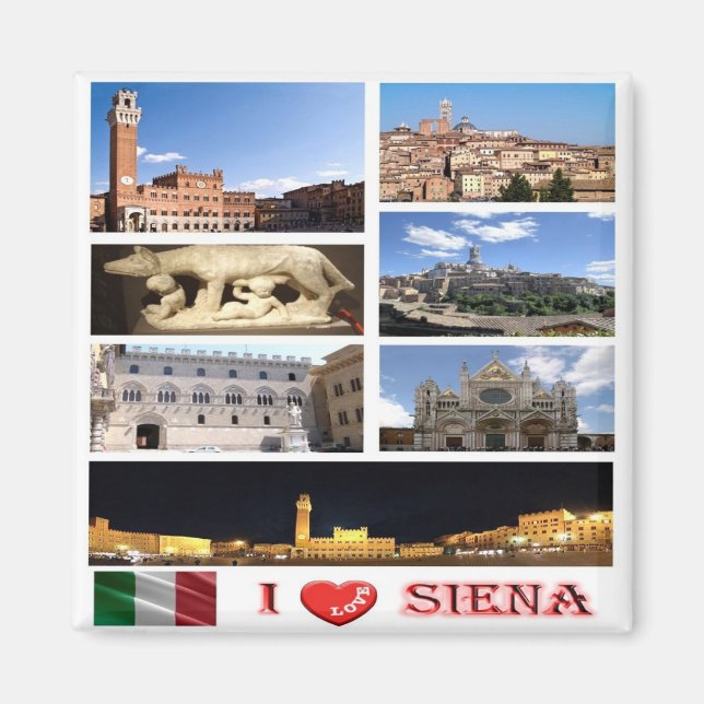 Íman TSC036 SIENA I Love, Mosaic, Toscana, Fridge (Frente)