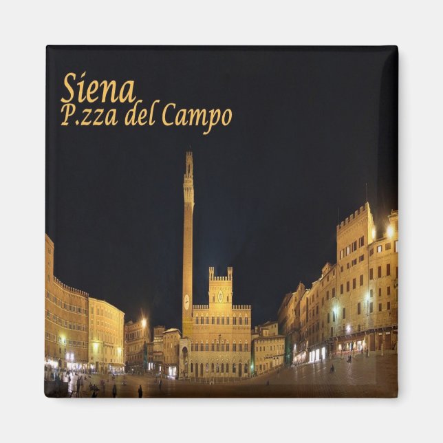 Íman TSC057 SIENA, Piazza del Campo By Night, Fridge (Frente)