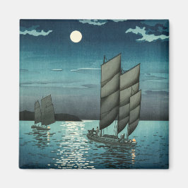Íman Tsuchiya Koitsu - Barcos em Shinagawa, Noite