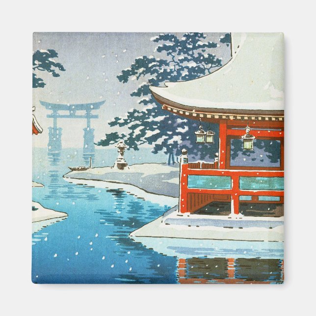 Íman Tsuchiya Koitsu Snowy Miyajima Arte de inverno (Frente)