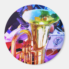 Íman Tuba Brilhante em Perspectiva Inclinada Banda de M
