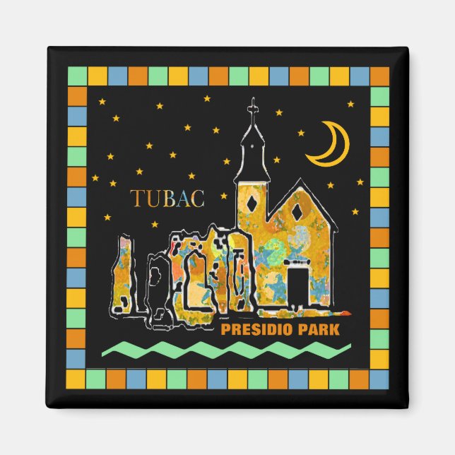 Íman Tubac Presidio Park Mosaic Magnet (Frente)
