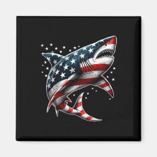 Íman Tubarão Bandeira Americana EUA 4 De Julho Funny Me