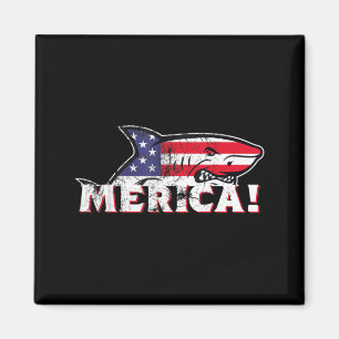 Íman Tubarão Merica 4 de Julho Dia da Independência Ame
