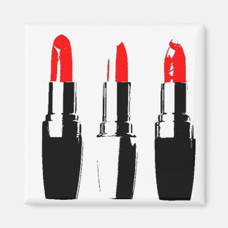 Íman Tubos Lipstick vermelhos