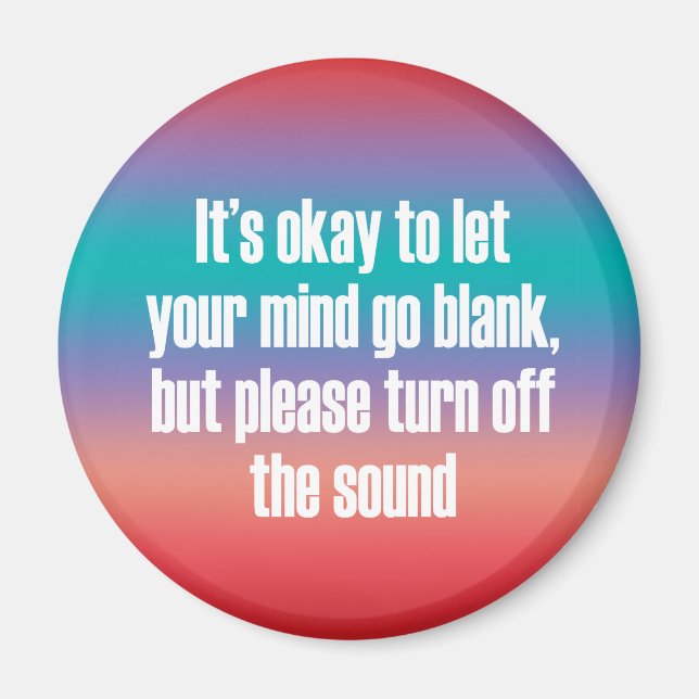 Íman Tudo bem deixar sua mente ir vazio (Frente)