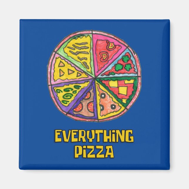 Íman Tudo de Pizza Art. Trabalho de Kareem (Frente)