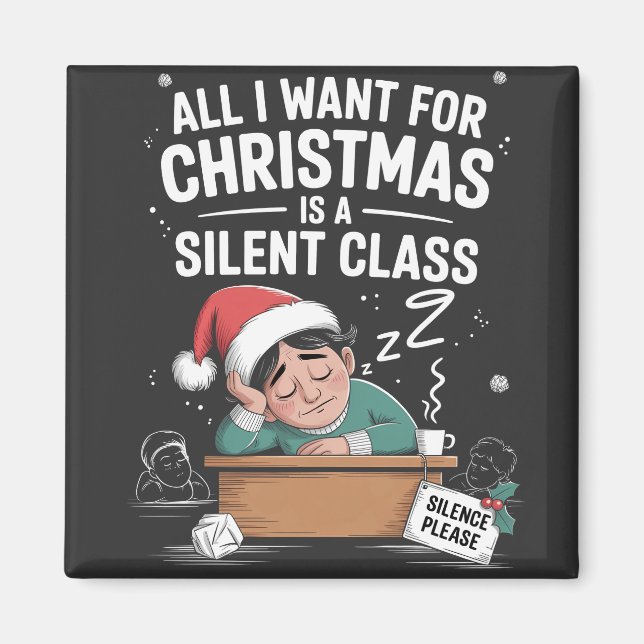Íman Tudo o que eu quero no Natal é uma professora sile (Frente)