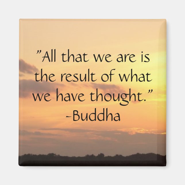 Íman "Tudo o que somos..." - Buda Quote Magnet (Frente)