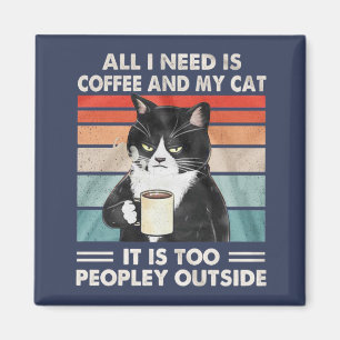 Íman Tudo Que Preciso É Café Ao Lado Do Meu Gato.